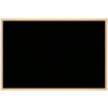 photo-Ardoise - Noire - 2 faces unies - 60x40cm - Cadre bois naturel - Effaçable - A suspendre
