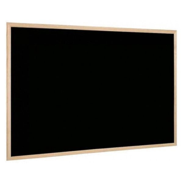 Ardoise - Noire - 2 faces unies - 60x40cm - Cadre bois naturel - Effaçable - A suspendre
