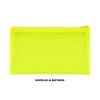 Trousse - Plastique - Semi-transparente - Couleurs fluo - 11x22cm - Wonday