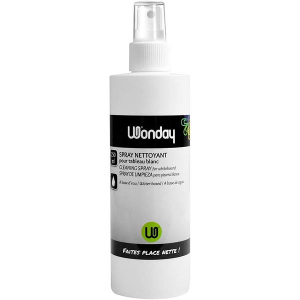 photo-Spray nettoyant - Pour tableau blanc effaçable - A base d'eau - 250ml - Wonday
