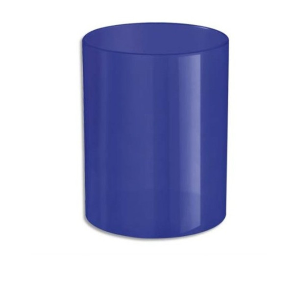 photo-Pot à crayons - Bleu - Plastique semi-transparent - 6,8cm diamètre - Bureau - Wonday