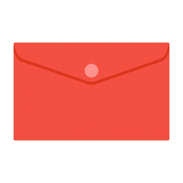 photo-Pochette de rangement - 12,5 x 22,8cm - Rouge - Fermeture scratch - Plastique
