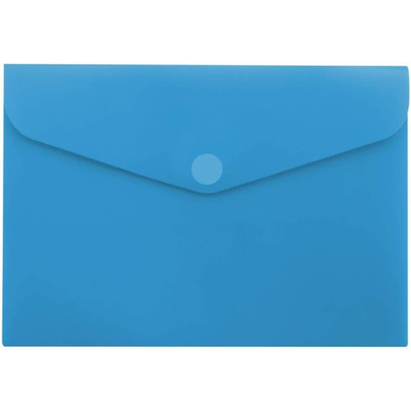 photo-Pochette de rangement - 17,9x24,9cm - Bleu - Fermeture scratch - Plastique