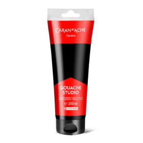 photo-Gouache Studio - Noir - Ultra couvrante - Mate - Tube 250 ml - Caran d'Ache