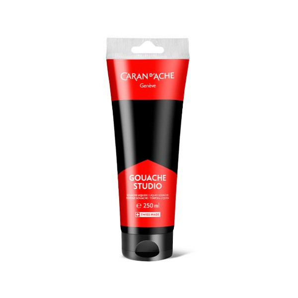 photo-Gouache Studio - Noir - Ultra couvrante - Mate - Tube 250 ml - Caran d'Ache