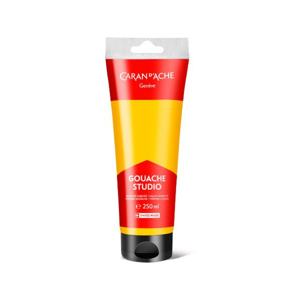 photo-Gouache Studio - Jaune primaire - Ultra couvrante - Mate - Tube 250 ml - Caran d'Ache
