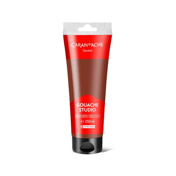 photo-Gouache Studio - Sienne brûlée - Ultra couvrante - Mate - Tube 250 ml - Caran d'Ache