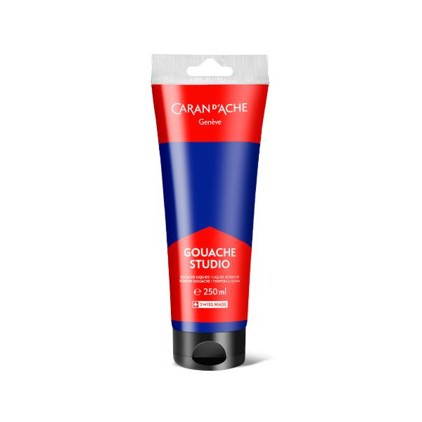 photo-Gouache Studio - Bleu outremer - Ultra couvrante - Mate - Tube 250 ml - Caran d'Ache