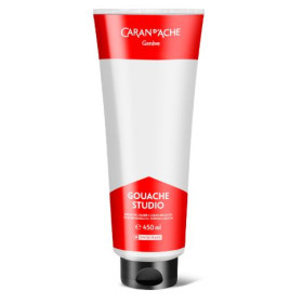 photo-Gouache Studio - Blanc - Ultra couvrante - Mate - Tube 450 ml - Caran d'Ache