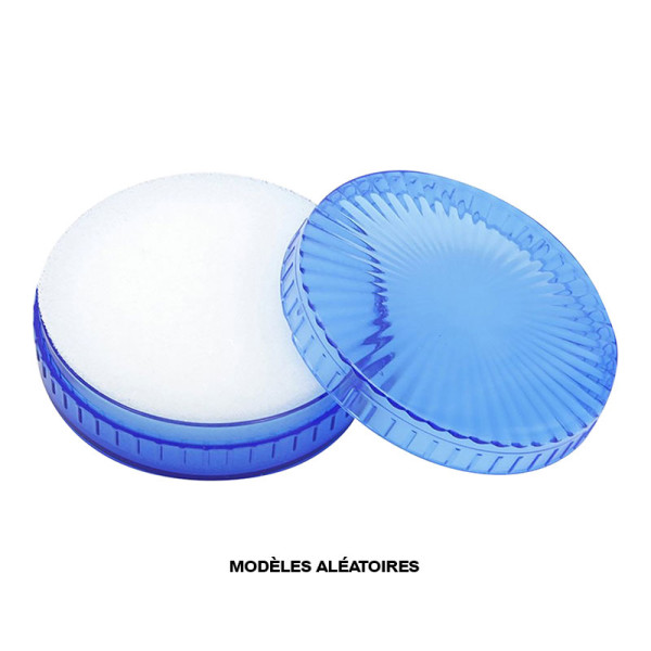 photo-Eponge pour ardoise - Avec boite - Rond - 6,5cm - Idéal pour l'école - Couleurs aléatoires