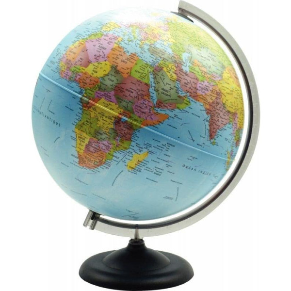 photo-Globe terrestre - Map monde - 30cm diamètre - A poser - 32x32x34cm - Non lumineux
