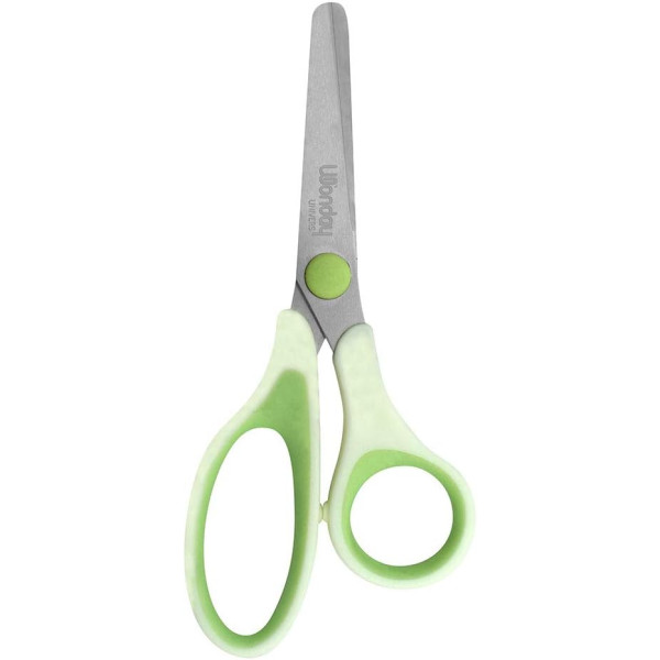 photo-Ciseaux - Bouts ronds - 13cm - Plastique recyclée - Lames acier - Pour l'école
