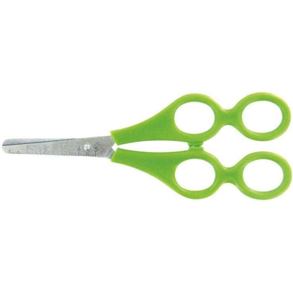 photo-Ciseaux d'apprentissage - Bouts ronds - 13cm - Pour droitier - Lames acier - Scolaire