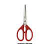 Ciseaux - Bouts ronds - 17cm - Ergonomique - Gaucher - Lames acier - Pour le bureau