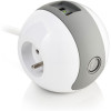 Multiprise - Ronde - 3 prises + 2 USB - 1,50m câble - Design innovant - Wattball