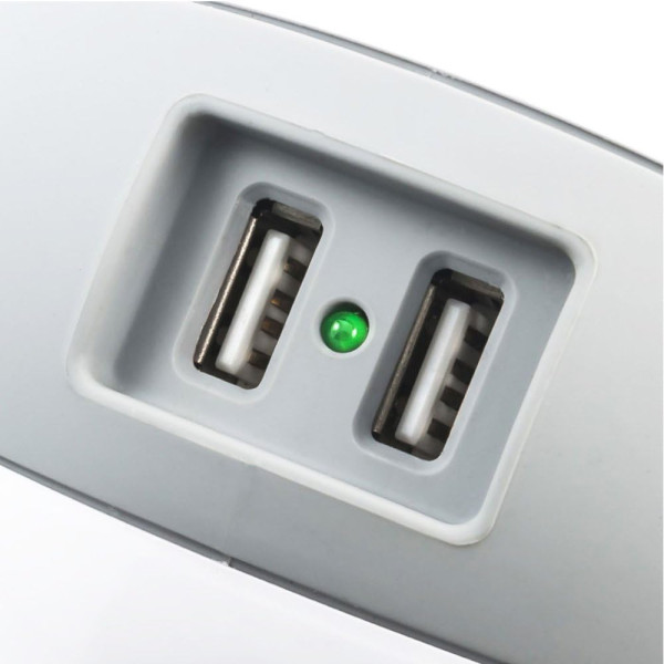 Multiprise - Ronde - 3 prises + 2 USB - 1,50m câble - Design innovant - Wattball