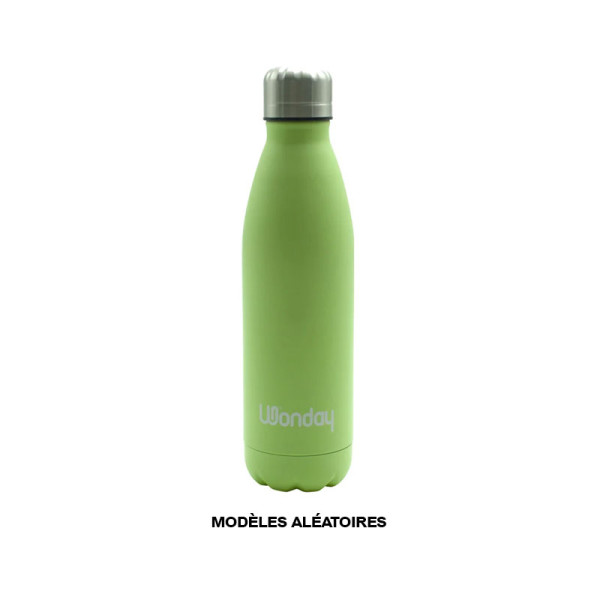 Gourde - Isotherme - Chaud/froid - 500ml - Double paroi - Couleurs aléatoires - Wonday