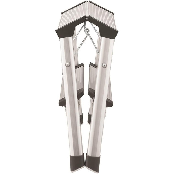 Marchepied - Pliable - 2 marches - Aluminium - Charge jusqu'à 150kg - Antidérapant