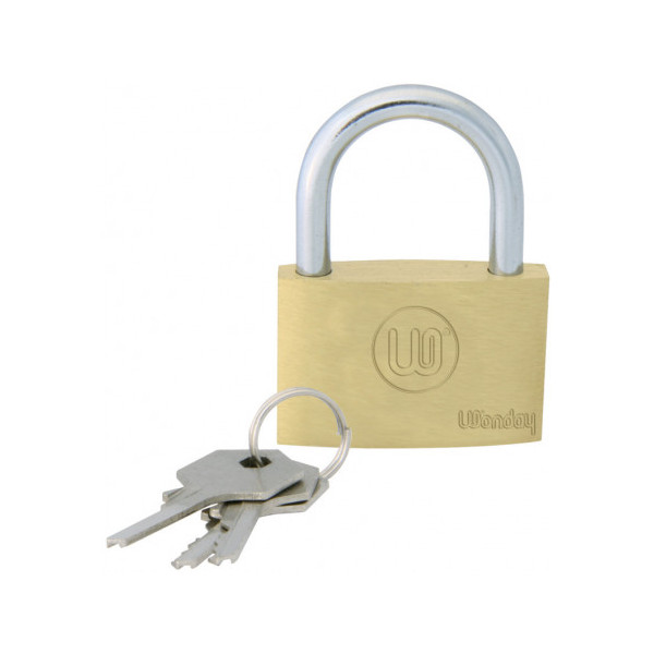 photo-Cadenas - Avec 3 clés incluses - 40mm - Laiton - Casier, bagage - Wonday