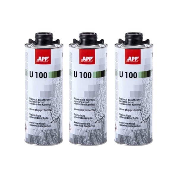photo-Blackson - Produit anti gravillon - Noir - Carrosserie - 3 bidons 1L - APP U100