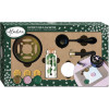 photo-Cire à cacheter - Coffret thème nature - Chauffe-plat + cuillère à cire + pastilles + sceaux - Aladine