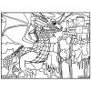 photo-Coloriage - Dragon - Tableau à colorier - Avec contours velours noir - Dès 3 ans