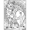 Coloriage - Loup - Tableau à colorier - Avec contours velours noir - Dès 3 ans