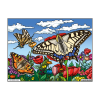 photo-Coloriage - Papillons - Tableau à colorier - Avec contours velours noir - Dès 3 ans