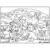 Coloriage - Lions - Tableau à colorier - Avec contours velours noir - Dès 3 ans