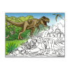 Coloriage - Dinosaures - Tableau à colorier - Avec contours velours noir - Dès 3 ans