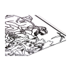 Coloriage - Dinosaures - Tableau à colorier - Avec contours velours noir - Dès 3 ans