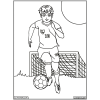 Coloriage - Footballeur - Tableau à colorier - Avec contours velours noir - Dès 3 ans
