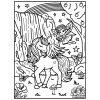Coloriage - Licorne - Tableau à colorier - Avec contours velours noir - Dès 3 ans