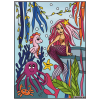 photo-Coloriage - Sirène - Tableau à colorier - Avec contours velours noir - Dès 3 ans