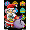 photo-Coloriage - Père noël - Tableau à colorier - Avec contours velours noir - Dès 3 ans