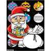 Coloriage - Père noël - Tableau à colorier - Avec contours velours noir - Dès 3 ans