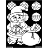 Coloriage - Père noël - Tableau à colorier - Avec contours velours noir - Dès 3 ans