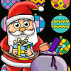 Coloriage - Père noël - Tableau à colorier - Avec contours velours noir - Dès 3 ans