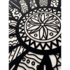 Coloriage - Mandala soleil - Tableau à colorier - Avec contours velours noir - Dès 3 ans