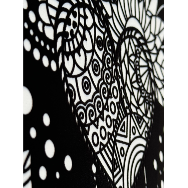 Coloriage - Attrape rêve - Tableau à colorier - Avec contours velours noir - Dès 3 ans