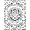 Coloriage - Mandala floral - Tableau à colorier - Avec contours velours noir - Dès 3 ans