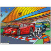 photo-Coloriage - Supercars - Tableau à colorier - Avec contours velours noir - Dès 3 ans