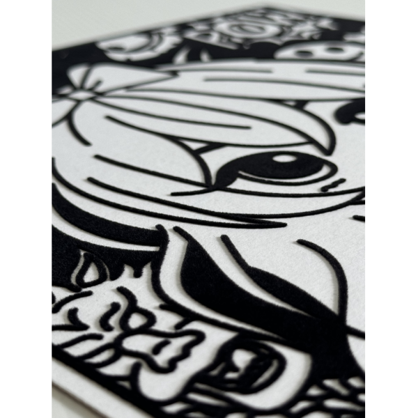 Coloriage - Manga - Tableau à colorier - Avec contours velours noir - Dès 3 ans