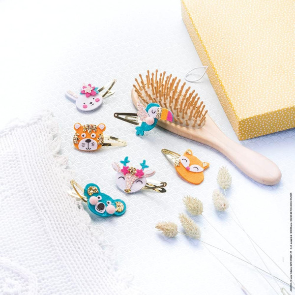 Jeu créatif - Création de barrettes - 6 modèles animaux - Dès 6 ans - Janod