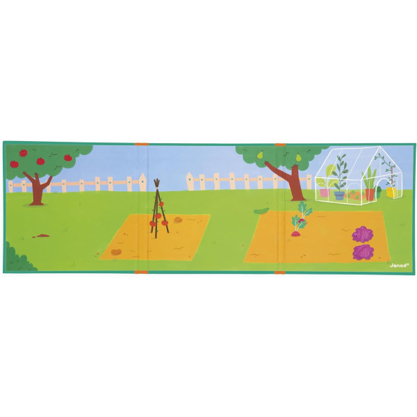 Jeu éducatif - Magnéti'Stories - Le potager - Livre + 30 magnets - Invente des histoires - Janod