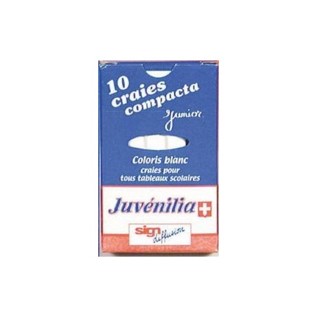photo-Boîte de 10 craies blanches - Ardoises et tableaux noirs