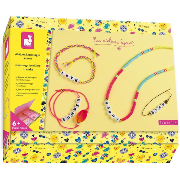 photo-Jeu créatif - Création bracelets d'amitiés - 4 modèles - Dès 6 ans - Perles + fils - Janod