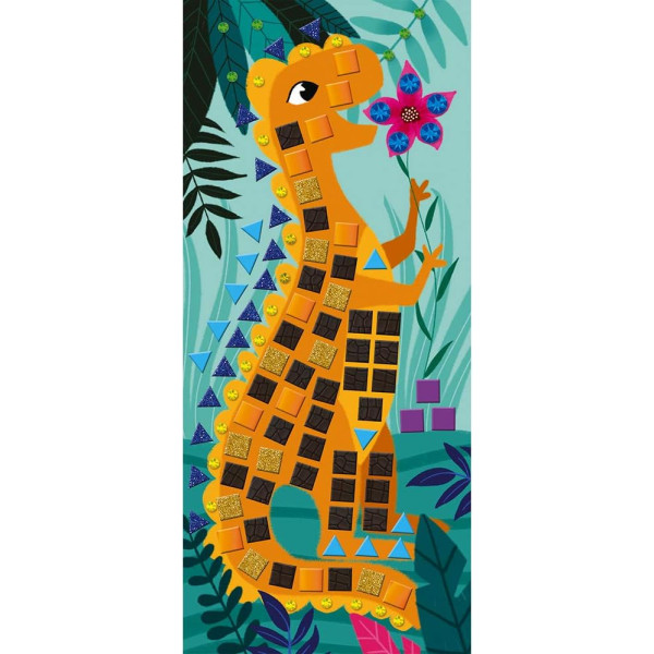 Jeu créatif - Tableaux mosaïques - Dinosaures - 8 modèles + mosaïques en mousse - Janod