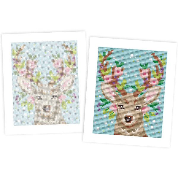 Jeu créatif - Diamond painting - Cerf - Enfant - Dès 8 ans - Janod