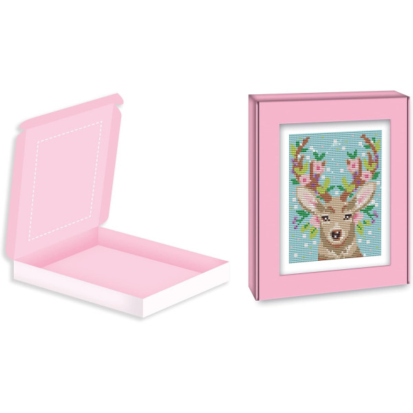 Jeu créatif - Diamond painting - Cerf - Enfant - Dès 8 ans - Janod